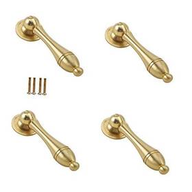 Feijinmao 616814479750 4 Pcs Brass Antique Style Metal Drawer Tear Drop Cabinet Decorative Pull