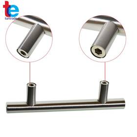 Findmall Tr35596 50 Pcs T Furniture Handle For Kitchen Cabinet Doors 6 Inches Stainless Steel New