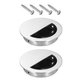 Fipux 609044732733 2pcs 70mm Dia Recessed Door Handles Cabinets Drawers Hidden Concealed Pulls