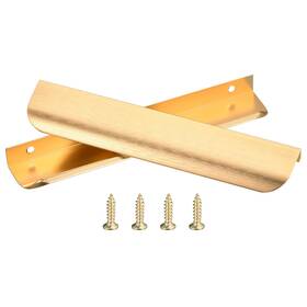 Fipux 685821961404 10pack Finger Edge Pull Cabinet Handles 160mm Hole Center Gold