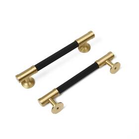 Zhongzhiwen01 Flirabbit Cabinet Black-gold Pulls - Modern Gold Cupboard Drawer Handles For Bathroom K