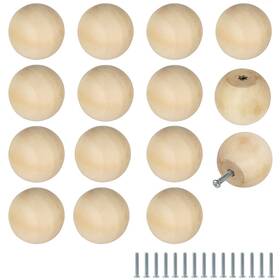 Fodau230906030wh Fodau770 30pcs Unfinished Wood Knobs Round Ball Cabinet Vintage Drawer Pulls N