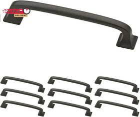 Franklin Brass 313040386301 10-pack Soft Iron Cabinet Handles 4 Inch Hole Center Pulls