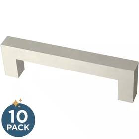 Franklin Brass 313049861816 10-pack Simple Modern Square 3-3/4 Inch 96 Mm Cabinet Drawer Pulls In St