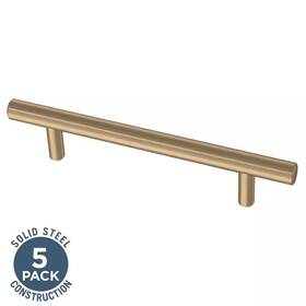Franklin Brass 726084076082 5-pack Solid Bar 5-1/16 Inch 128 Mm Modern Cabinet Pulls In Champagne Bronze Wi