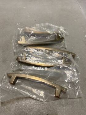 P29615k-cz-b1 Franklin Brass Pierce 4 Inch Cabinet Pulls 5-pack Champagne Bronze