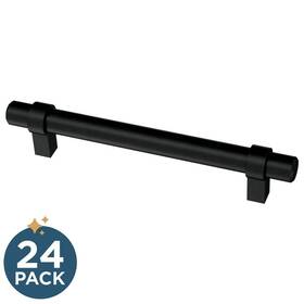 P40710c-fb-b2 Franklin Brass 24-pack Simple Wrapped Bar 5-1/16 Inch 128 Mm Classic Matte Black Cabinet