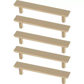 P40845k-cz-b Franklin Brass Bar Cabinet Pull Champagne Bronze 3 3/4 Inch Center 5 Pack Chamfered