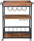 Ft71wd Utopia Alley Bar Cart Removable Top Tray Wine 0815011029328