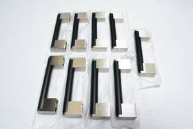 4402bp Fulgente Lot Of 9 Hardware Cabinet Handles Ss Pulls Drawer Matte Black 4 3/4 Inch L