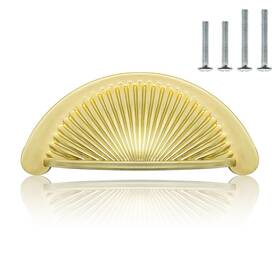 24027-64-pb-10 Furfitt Drawer Pulls 10 Pack Brushed Gold Brass Zinc Alloy 2.5 Inch 64mm
