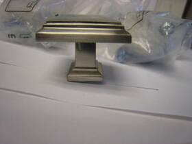 Ocnfn3ls1 Furniware 9 Cabinet Knob Packs Cabinets And Drawers Rectangular Brushed Nickel