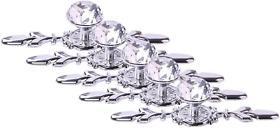Fvstar 5pcs Crystal Drawer Pulls Handles Knobs 6.7 Inch Glass Kitchen Cabinet Pu