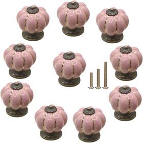 Gdqlcnxb 313041910970 10 Pack Vintage Ceramic Pumpkin Cabinet Knobs Kitchen Drawers Dresser C