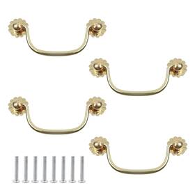 Zy04125044 Geesatis Pure Brass Cabinet Pulls Vintage Gold Handle And For Cupboard D
