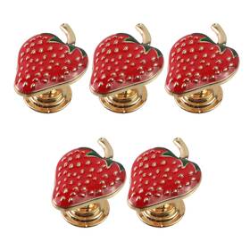 Zy04174373 Geesatis 5 Pcs Cabinet Knobs Room Door Handles Strawberry Decorative Pulls