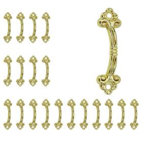 Zy05203194 Geesatis 20 Pack Vintage Gold Flower Cabinet Pulls - Antique Bronze