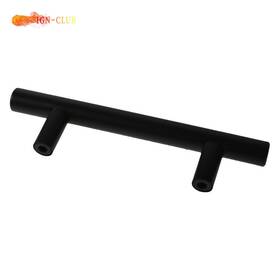 Icc1548165 Genrics Stainless Steel Cupboard Cabinet Kitchen 50x5 Inch 76mm Black T Bar Furniture Handle