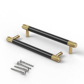 Githtra 784121382800 Bar Cabinet Handle Knob Pull Brushed Satin Gold/knurled Brass Finish With Ele