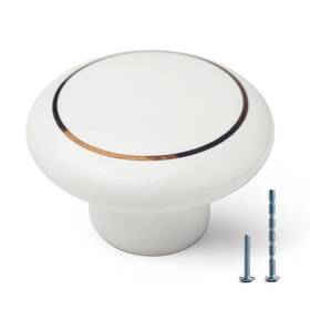 Giti Island 710946539846 20pcs Kitchen White Cabinet Knobs And Pulls Round Dresser Handle