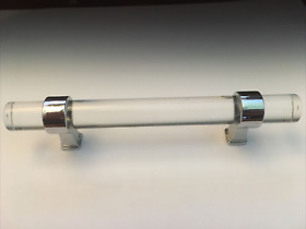 4718-96-pc-1 Glide Rite 3-3/4inch Cc Clear Acrylic Cabinet Pull Polished Chrome