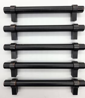Glide-rite 4007-128-orb-10 Gliderite 5 Inch Cc Solid Steel Euro Bar Lot Of 6.5 Oil Rubbed Bronze Pulls 4007-128