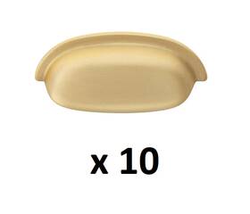 4081-sg-1 Glide-rite Lot Of 10 Gliderite 2-1/2 Inch Classic Satin Gold Cup Handle Bin Pull
