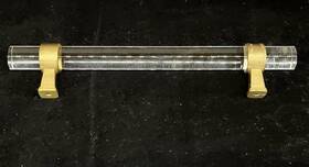 4718-160-sg-1 Glide-rite 4718-160-sg Gliderite 6-1/4 Inch Cc Clear Acrylic Cabinet Pull Satin Gold -