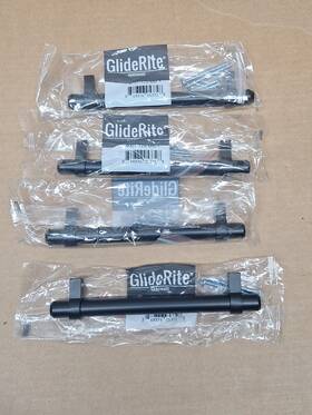 4007-128-mb-1 Glide-rite 849376053728 Gliderite Hardware - Matte Black Solid Handle Bar Pull 5 Inch Center