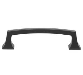 87380-96-mb-1 Glide-rite 10 Gliderite Hardware 3-3/4 Inch Deco Base Cabinet Pulls Matte Black