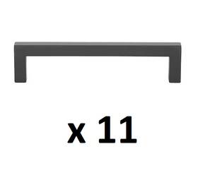 87727-mb Glide-rite Lot Of 11 Gliderite 5 Inch Matte Black Solid Square Cabinet Bar Drawer Pulls