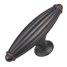 Gliderite 313055886834 2-1/2 Inch Oil Rubbed Bronze Fluted Cabinet Drawer Knobs 10-pack
