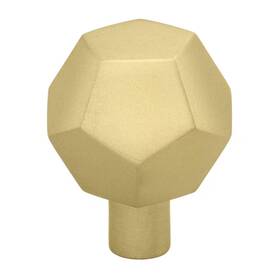 Gliderite 313089562575 1-1/2 Inch Satin Gold Solid Faceted Cabinet Drawer Knobs 10-pack