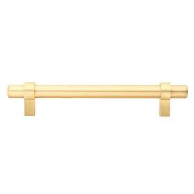 4007-128-sg-10 Gliderite 10-pk 5 Inch Center-to-center Solid Satin Gold Euro Cabinet Bar Pulls