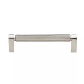 Gliderite 711181158472 5 Inch Screw Spacing Satin Nickel Solid Knurled Cabinet Drawer Bar Pulls 10-pack