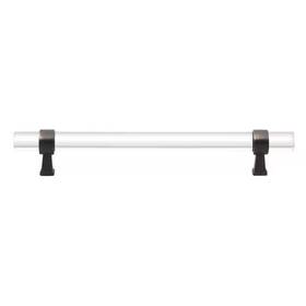 Gliderite 711181806274 6-1/4 Inch Oil Rubbed Bronze Bases Clear Acrylic Cabinet Drawer Pull 10-pack