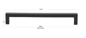 Gliderite 744110310900 19x 7-9/16 Inch Matte Black Solid Square Slim Cabinet Drawer Bar Pulls