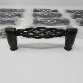 3011-orb-10 Gliderite Hardware 3-3/4 Inch Rustic Bronze Hd Birdcage Cabinet Pulls Lot Of 13 New