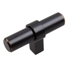 4002-t-orb-10 Gliderite Hardware 2.25 Inch Oil Rubbed Bronze Solid Euro T Bar Handle Knobs 10 Pack