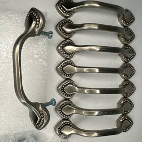 4354-bp Gliderite Hardware 3 Inch Cc Beaded Spade Cabinet Pull Brushed Pewter 8 Pieces