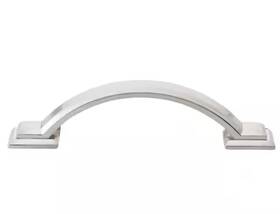 4355-sn-1 Gliderite Hardware 4355-sn 10 Pack 3 Inch C-to-c Arched Square Cabinet Pull Satin Nickel