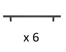 5012-228-mb Gliderite Hardware Lot Of 6 9 Inch Center-to-center Matte Black Modern Cabinet Handle
