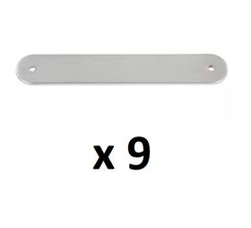 Gliderite Hardware 6343-128-sn-10 9 5-1/16 Inch Center-to-center Satin Nickel Rounded Cabinet Backplate