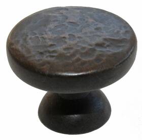 5080-orb-10 Gliderite Hardware 837654937594 Round Hammered Cabinet Knobs 10 Pack 1.25 Inch Oil Rubbed Bronze