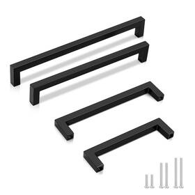 Us10-09sbk160-30pack Gobekor 30 Pack 6-1/4in 160mm Matte Black Cabinet Handles Solid Pulls Square