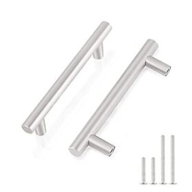 Gobrico 15 Pack T Bar Kitchen Cabinet Handles Brushed Nickel Dresser Pulls