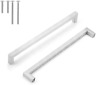 Gobrico Brushed Nickel Cabinet Handles 11.3 Inch Hole Centers Modern Square Dra