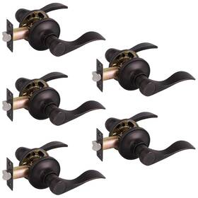 Gb5p-12061orb-ps Gobrico Hall/closet Levers In Oil Rubbed Bronze Finish - Passage Handles 5
