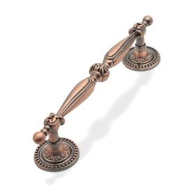 Goldentimehardware 710157520046 25 Pack 5 Inch Vintage Cabinet Handles Antique Copper Drawer Pulls Euro Styleantiq