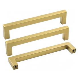 Goldenwarm 715020984352 5in Cabinet Handle Brushed Brass Drawer Hole Centers Gold